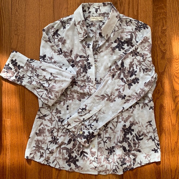 Coldwater Creek floral print button down - Picture 2 of 6